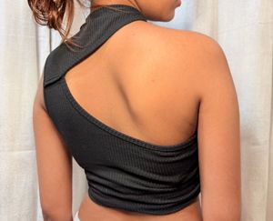 Cutout Ribbed Tank Top