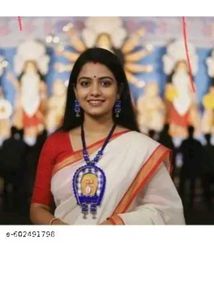 Handmade Durga Puja Necklace &amp; Earrings