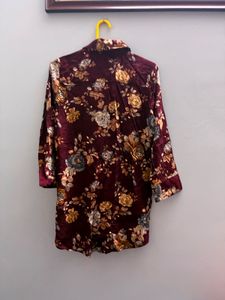 Floral Burgundy Top