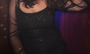 Sparkly Black Mesh Dress