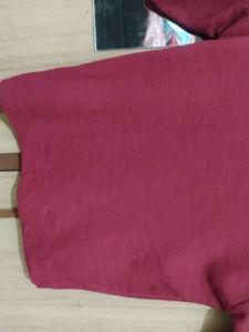 Maroon Mock Neck Crop Top