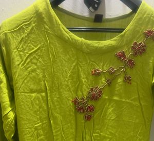Embroidery Kurty Popty Colar