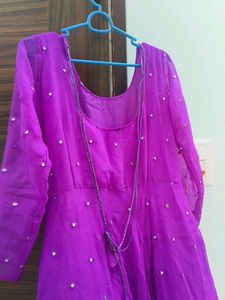Elegant Purple Ethnic Gown