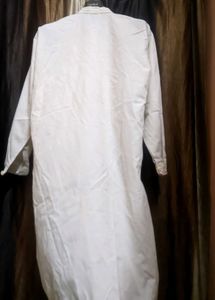 Mens White Plain Kurta