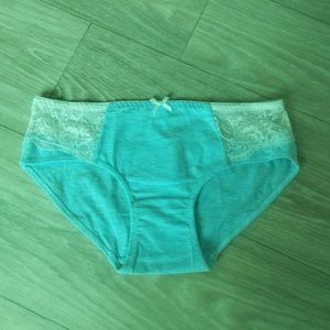 Cute Blue Lace Trim Panties