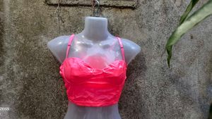 VN. Pink Bustier Crop Top