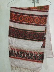 Ethnic Striped Wool Scarf