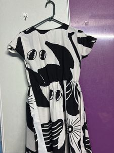 Abstract Print Casual Dress