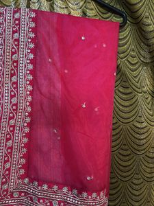 Pink Embroidered Dupatta