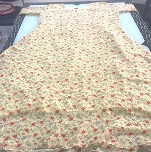 Floral Kurthi Cream Colour