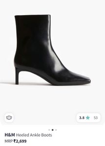 H&M Leather Black Angle Boots