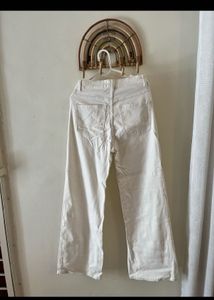 Wide Leg White Jeans