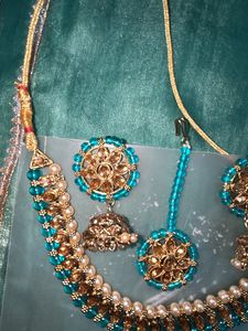 Peacock Green Necklace Set