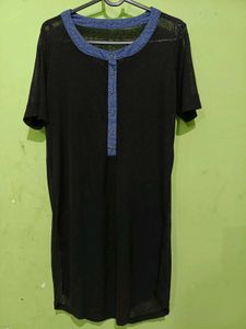 Sheer Black T-Shirt Dress