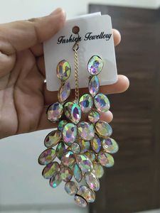 Statement Iridescent Drop Earrings