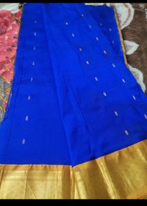 Navy blue pattu saree