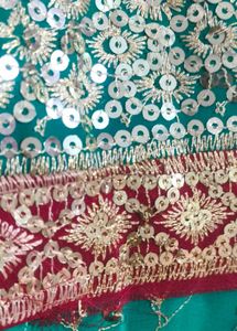 Green Embroidered Saree