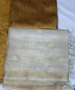 Golden Banarasi Zari Work Suit
