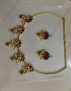 Lotus 🪷 Kundan  Necklace &amp; Earings Set🫶🏻🥰🦋💞