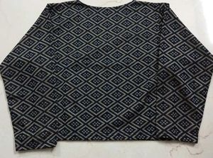 Navy Blue Full Sleeves Blouse