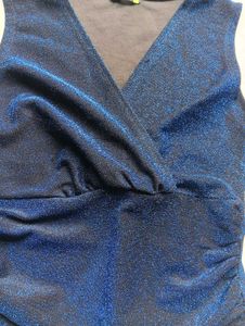 Sparkly Blue Sleeveless Top