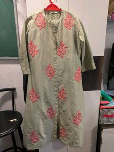 Embroidered Kurti with Dupatta And Pant
