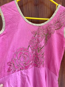 Pink Floral Kurta