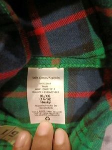 Wonder Nation Green Plaid Flannel Shirt