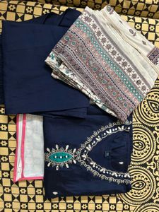 Elegant Navy Blue Kurta Set