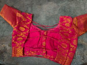 Elegant Woven Saree with backless blouse
