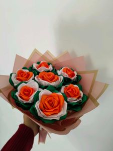 Tricolor Ribbon Rose Bouquet