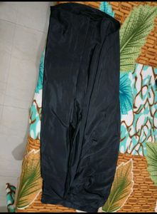 Radiant Black Side Slight Pant And Cape Set