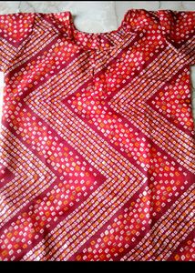 pretty bandhani kurti