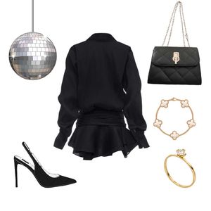 Luxury High Fashion Runway Black Mini Dress