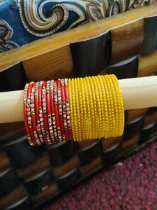 red and yellow bangles