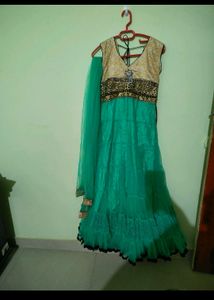 Ethnic Gown Set With Pant And Dupatta