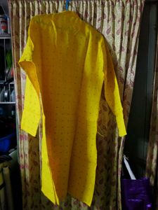 Yellow Cotton Kurta