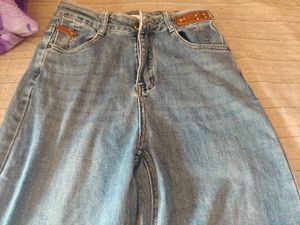 Wide Leg Denim Jeans