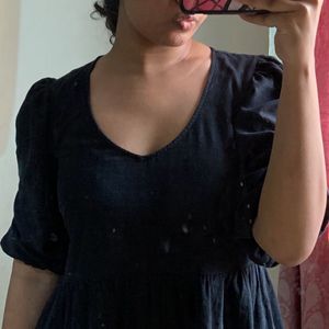 Black Puff Sleeve Dress