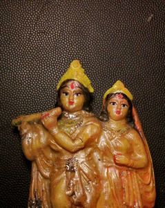 Radha-Krishna Cute Golden Shining Murti