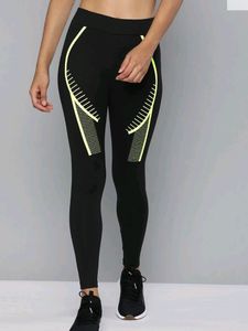 HRX Black Active Wear Gym Leggings