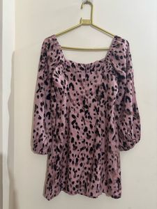 Pink Animal Print Dress