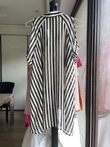 Striped Cold Shoulder Blouse