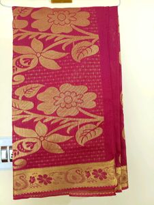 Floral Pink Saree
