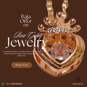Heart Shaped Rose Gold Plated Pendant With Chain