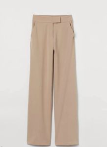 H&M Beige Wide Leg Trousers