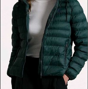 Burberry Green Hooded Puffer Jacket