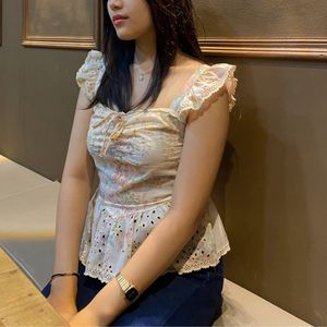 Floral Lace Peplum Tank Top