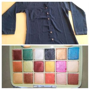 Combo Of Shirt And Eyeshadow Palette