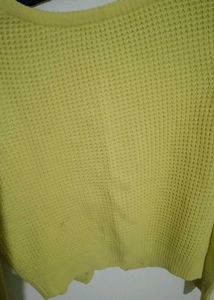 Yellow Knit Cardigan